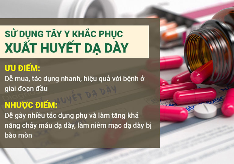 Cần thận trọng và tuân thủ chỉ định của bác sĩ khi sử dụng Tây y điều trị xuất huyết dạ dày